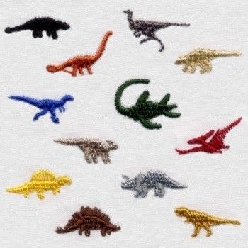 3/4" Teeny Dinosaur Mini Designs Small Dinosaur Embroidery, Dinosaur Embroidery Pattern, Dinosaur Embroidery, Sewing Crafts Tutorials, Baby Embroidery, Embroidery On Clothes, Sea Art, Embroidery Inspiration, Embroidery Techniques