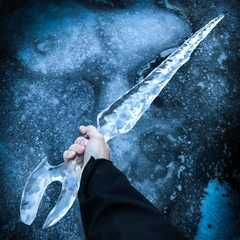 Game Of Thrones White Walker Ice Blade - Officially Licensed Replica, Expertly Crafted Of Clear Acrylic - Length 41” Metal Wolf, Water Bending, Ice Aesthetic, Children Of The Forest, Ice Powers, Ice Magic, Valar Dohaeris, Elemental Powers, White Walker