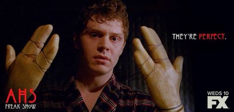 Jimmy's New Hands. Jimmy Darling Hands, Lady Vengeance, Jimmy Darling, Kyle Spencer, Evan Peters American Horror Story, Dylan Mcdermott, American Horror Story 3, Devious Maids, American Horror Story Seasons