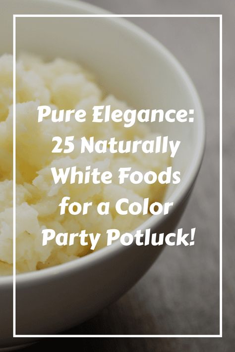 Elevate the sophistication of your color party potluck with 25 naturally white foods that exude pure elegance! From luscious coconut-based desserts to creamy cauliflower bites and refreshing coconut watermelon agua fresca, this article unveils a selection of naturally white culinary delights. Embrace the simplicity and beauty of these white foods as you create a visually stunning and palate-pleasing potluck spread. Get ready to impress your guests with these ethereal creations that embody the e White Color Party Food, White Food For Color Party, White Color Food Party Ideas, White Colored Food, White Food Platter, White Snacks For Color Party, White Party Snacks, White Snacks For Party, White Foods For Color Party