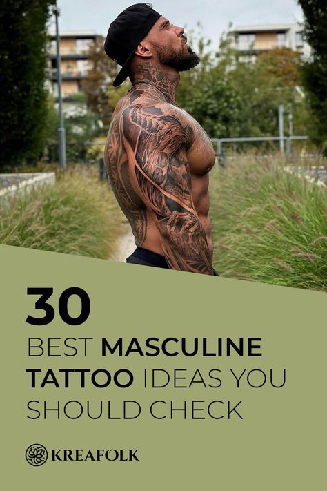 Mens Quotes Tattoos, Egyptian Leg Tattoo Men, Male Elbow Tattoo, Rockabilly Tattoos Men, Tattoo Ideas For Men On Back, Chest Half Sleeve Tattoo Men, Masculine Shoulder Tattoo, Mens Abdomen Tattoos, Manly Tattoos Small