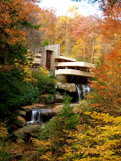 Baroque Architecture, Architecture Cool, Frank Lloyd Wright Architecture, Falling Water, التصميم الخارجي للمنزل, Seni Cat Air, Hus Inspiration, घर की सजावट, Water Design