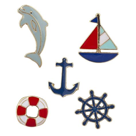 Home, Brooches & Pins, 2762, 3379, Goldtone Nautical Shipwreck Sailor Anchor Brooch Pin Set 5PCS - CZ17YSN0MI6  #Brooches #Pins #designer #jewelry #fashionwomen #outfits #Brooches & Pins Designer Jewellery, Unique Brooch, Heart Face Shape, Sterling Silver Filigree, Shipwreck, Discount Sale, Lovely Jewellery, Cleaning Jewelry, Designer Jewelry