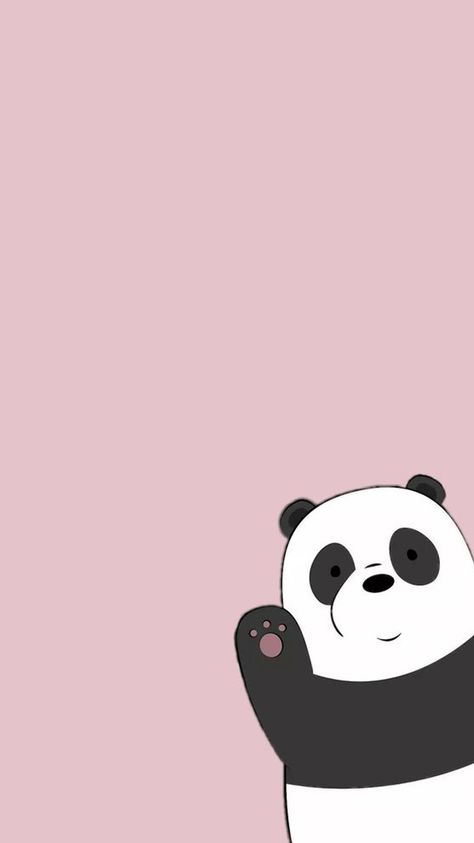 Wallpers For Bff, Panda Wallpaper Iphone, Panda Background, We Bare Bears Wallpapers, Wallpapers Phone, Cute Bunny Cartoon, Wallpaper Doodle, Panda Wallpapers, Cute Panda Wallpaper