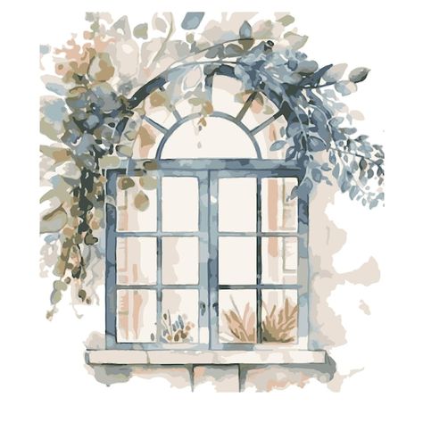 6mayis | Premium Vector #Freepik #vector #window-illustration #illustrations Window Design Drawing, Open Window Illustration, View From Window Drawing, Window Illustration Drawing, Glass Window Drawing, Windows Illustration, Photo Doodle, Windows Aesthetic, Aesthetic Window