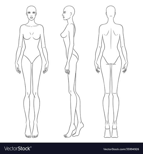 Croquis, Women Croquis Template, Women Figure Sketch, Mannequin Illustration, Fashion Body Sketch, Woman Body Sketch, Female Croquis, Figure Template, Digital Fashion Design