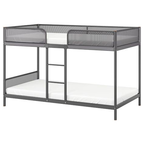 IKEA TUFFING Bunk bed frame Ikea Tuffing Bunk Bed, Tuffing Bunk Bed, Ikea Tuffing, Bunk Bed Ikea, Bed Frame Dark, Grey Bunk Beds, Bunk Beds For Boys Room, Bed Ikea, Cama Ikea