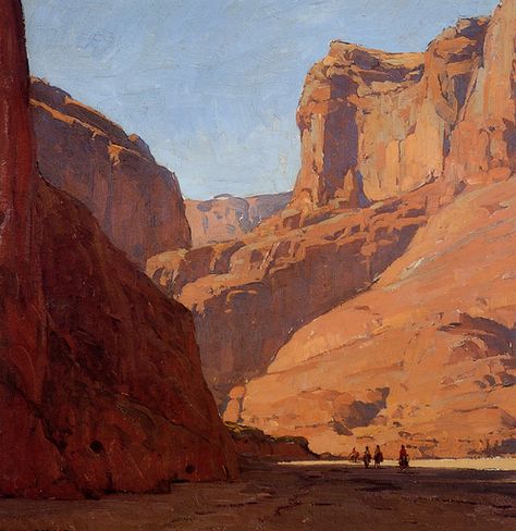 Canyon de Chelly Classic Stained Walls, Cow Oil Painting, Canyon De Chelly, Environment Painting, Into The West, Western Landscape, Southwestern Art, West Art, Desert Art