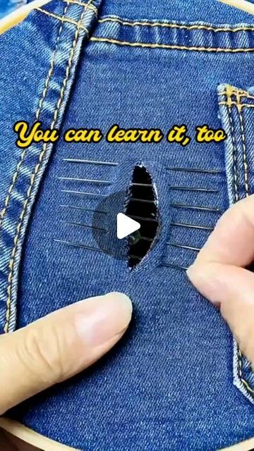 Seamless Stitch Sewing, How To Sew Up A Hole, Sewing By Hand Stitches, Sewing A Hole In Pants, How To Sew A Hole, Sewing Alterations Tips And Tricks, How To Stitch A Hole, Sewing A Hole, Mending Holes With Embroidery