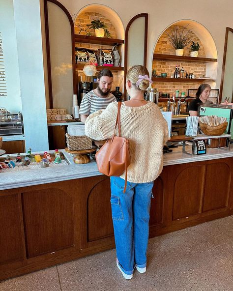 aesthetic coffee shops have my 🫶🏼 Coffee Shop Vibes Outfit, Coffee Photos Aesthetic, Coffee Girl Aesthetic Outfit, Photo Coffee Ideas, Cosy Coffee Shop Aesthetic, Coffee Shop Family Photoshoot, Cute Coffee Shop Pictures, Friends In Coffee Shop, Fall Coffee Shop Aesthetic