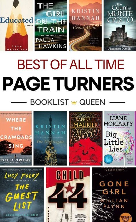 Page turners are some of the most fun books to read, keeping you glued to the pages waiting to find out what's next. Find all the best page turners for you to read, from the best page turners of all time to the top page turners of 2021. Best Books Of All Time Life Changing, Must Read Books Of All Time Classic, Best Psychological Thrillers Books Of All Time, Best Books For Bookclub, Best Classic Books To Read, Best Fiction Books For Women, Best Fictional Books To Read, Best Fiction Books Of All Time, Top Books To Read 2023