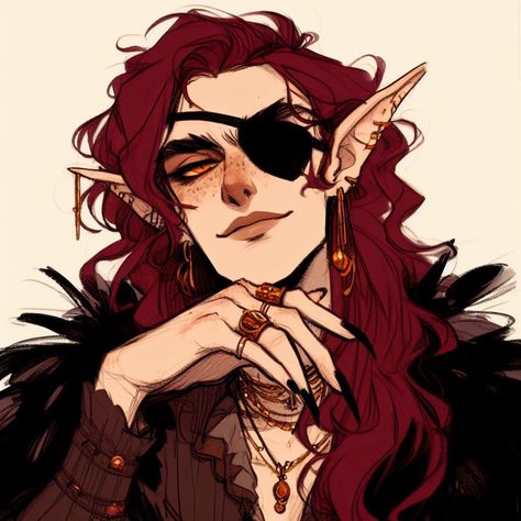 Sin Of Pride Character Design, Rich Dnd Character, Long Hair Elf Male, Order Domain Cleric, Dnd Horns, Horn Types Reference, Half Tiefling Half Human, Male Ocs With Long Hair, Twink Character Design Dnd