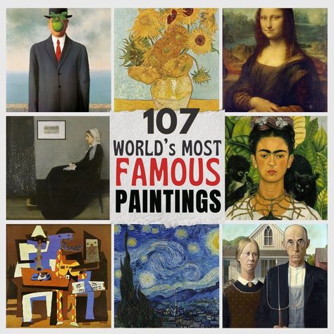 107+ Famous Paintings: Unveiling Extraordinary Art History Masterpieces Old Famous Paintings Aesthetic, Most Famous Art Pieces, Famous Art Pieces Paintings, Famous Works Of Art Paintings, Art Masterpieces Famous Artwork, Famous Artwork Paintings, Famous Art Work, American Gothic Painting, Famous Art Paintings