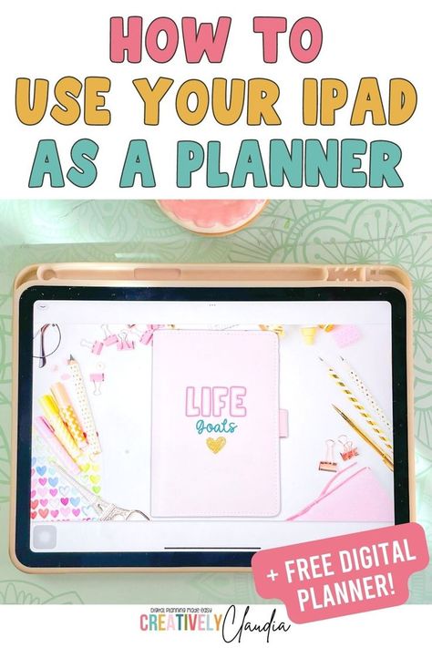 How to Use Your iPad as a Planner | Digital Planning For Beginners + Free Planner Nursing School Digital Planner, How To Use A Digital Planner, Digital Planning For Beginners, Free Teacher Digital Planner, Digital Planner Download Free, Ipad Planner Template Free Goodnotes, How To Create A Digital Planner, How To Make A Digital Planner, Free Ipad Planner Template