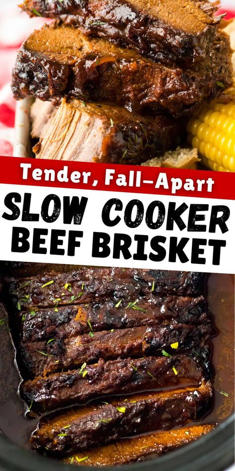 Essen, Beef Brisket Crock Pot, Brisket Recipes Crockpot, Slow Cooker Brisket Recipes, Slow Cooker Beef Brisket, Brisket Crock Pot, Slow Cooked Brisket, Slow Cooker Brisket, Pot Making