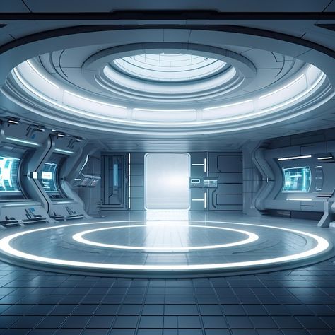 Futuristic Space Station, Futuristic City Utopia, Scifi Room, Space Station Interior, Futuristic House, Futuristic Space, Spaceship Interior, Sci Fi Design, Alien Spaceship