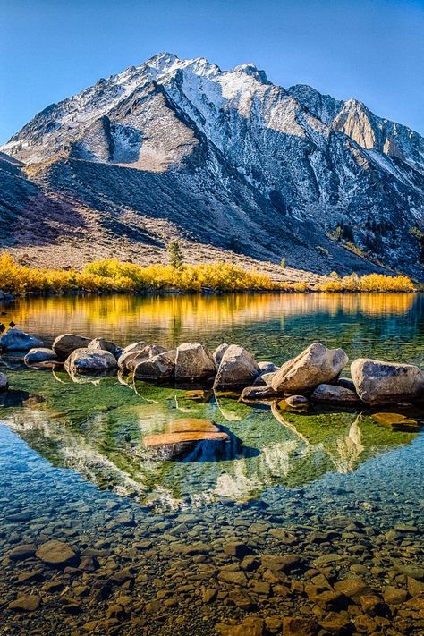 ~~Golden Shore, Convict Lake ~ crystal clear water, White Mountains, Mammoth Lakes, California by Greg Clure Photography~~ Convict Lake, Mountains California, Mammoth Lakes California, God's Masterpiece, Mammoth Mountain, Stunning Landscapes, Mammoth Lakes, White Mountains, Destination Voyage