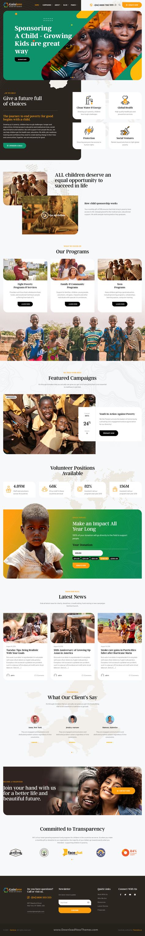 Gainlove Nonprofit WordPress Theme is a clean, elegant and modern design responsive premium WordPress theme for charity organizations, crowdfunding, Fundraising events, non-profit campaigns, voluntary program, donations for animals, volunteer for NGO organizations or any other donation & cause-related organization professional websites with 4+ niche homepage layouts and tons of stunning features to download now & live preview click on image 👆 Volunteer Website Design, Nonprofit Website Design Layout, Nonprofit Website Design Inspiration, Ngo Website Design Inspiration, Non Profit Web Design, Website Design Non Profit, Organization Website Design, Ngo Website Design, Non Profit Website Design