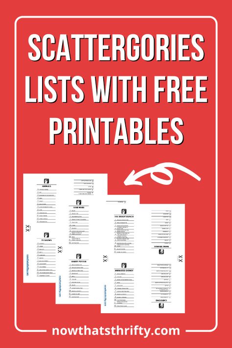 Do you enjoy playing Scattergories? While there are so many categories you can play with, check out these new Scattergories game lists. These printable categories cards are free and lots of fun! #boardgame #boardgames #freeprintables #scattergories Printable Scattergories Lists, Scattegories For Kids, Scattergories Lists Printable Free, Scattergories Lists, Categories Game, Scattergories Game, Gratis Printables, Minute To Win It Games, Virtual Games