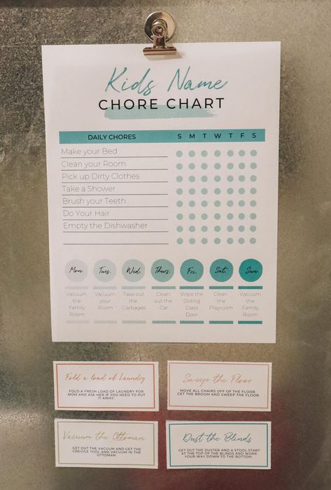 Free Kids Chore Chart Printable + 6 Tips For Success - Practical Perfection Allowance Chart, Kids Chore Chart Printable, Chore Chart For Toddlers, Allowance For Kids, Free Printable Chore Charts, Daily Schedule Kids, Daily Chore Charts, Chore Chart Printable, Chore Cards