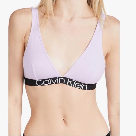 Calvin Klein Reconsidered Comfort Cotton Unlined Triangle Bralette Ambiant Lavender Purple Xl Brand New With Tags. Excellent New Condition. Bralette Style Breathable Cotton Blend Fabric Responsibly Sourced Materials Lessen Ecological Impact Low Cut, Triangle Cups Exposed Elastic Waistband With Shape Retention Cushioned Hook And Eye Closure Back Adjustable, Wide Straps Convertible The Calvin Klein Comfort Cotton Unlined Triangle Bralette Is Made Of Breathable Cotton Blend Fabric. The Material Cre