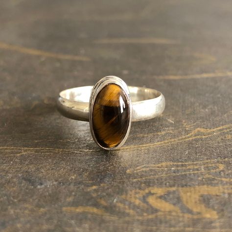Oval Stone Ring, Tiger Eye Ring, Silver Rings With Stones, Her Ring, Stone Rings Natural, Natural Gemstone Ring, Turquoise Ring Silver, Ring Birthstone, Funky Jewelry