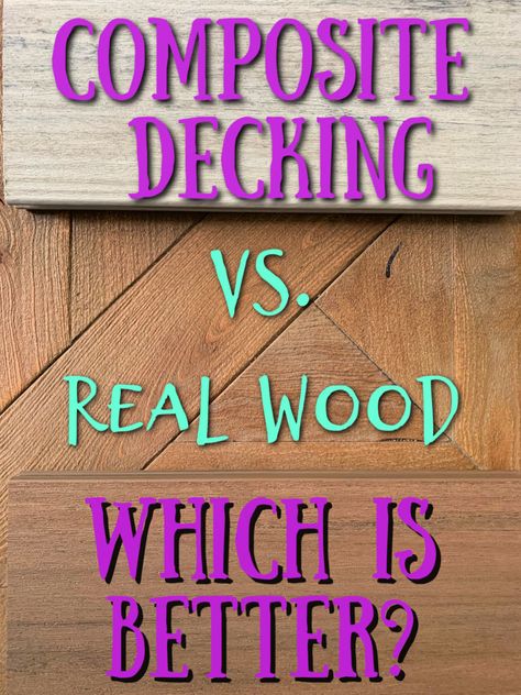 composite decking vs real wood, which is the better choice? #decking #deck #compositedeck #outdoor #homerenovation #backyard #composite #realwooddeck #reno #outdoorspace Wood Deck Alternatives, Plastic Wood Deck, Composite Deck Around Pool, Decking Material Ideas, Composite Front Porch, Deck Replacement Ideas, Deck Material Options, Synthetic Wood Deck, Wood Composite Deck