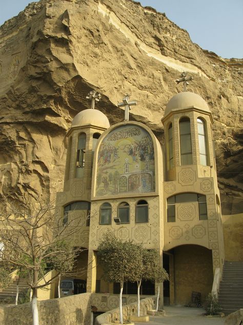 https://flic.kr/p/7HFRbZ | 20100220 22 St. Simon the Tanner Coptic Orthodox Church in the Mokattam garbage village | Muqattam, Cairo Church Architecture, Coptic Orthodox Icons, Coptic Architecture, Coptic Orthodox Church, Anthony The Great, Church Pictures, Church Building, Orthodox Church, Cairo Egypt