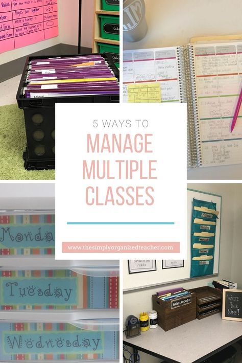 Do you have multiple classes as an elementary teacher? This post shares how you can keep all the classes organized and well managed. Amigurumi Patterns, Middle School Teacher Organization, High School Teacher Organization, Classroom Organization High School, Teacher Organisation, Classroom Organization Elementary, Teaching Organization, Class Organization, Classroom Organisation