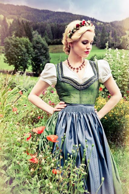 Drindl Dress, German Costume, Oktoberfest Costume, German Dress, Lena Hoschek, Dirndl Dress, German Women, Folk Dresses, Folk Costume