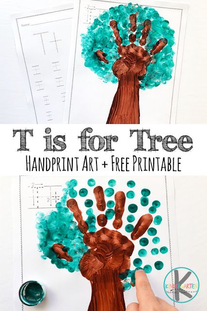 T Is For Craft Handprint, T Is For Handprint Craft, T Handprint Craft, Letter T Handprint Craft, Letter Handprint Craft Alphabet Book, Letter A Handprint Craft, T Is For, Letter T Crafts For Preschool, T For Tree