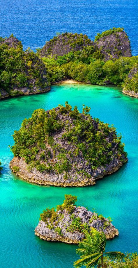 Pianemo Islands Beautiful Islands Paradise, Isolated Island, Summer Beach Pictures, Tropical Island Beach, Water World, Luxury Cruise Ship, Morning View, Tropical Destinations, Simple Background Images