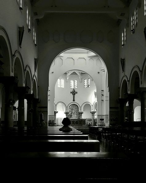 alone | peaceful | black and white photography | perspective | church | lines God Black Aesthetic, Aesthetic Church Pictures, Church Asthetic Picture, Church Black Women, Chapel Photoshoot, Black Church Aesthetic, Sacred Photography, Old Church Aesthetic, Alone Peaceful