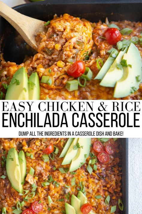 Mexican Casserole Chicken, Rice Enchilada Casserole, Meal Prep Casserole, Authentic Enchiladas, Easy Chicken And Rice Casserole, Ground Chicken Casserole, Chicken Rice Casserole Recipes, Easy Enchilada Casserole, Healthy Chicken Enchiladas