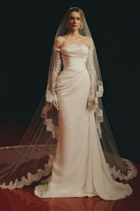 Elegant Empire Straight Across A-Line Satin Princess Wedding Dresses with Court Train & Long Sleeves Bridal Gowns Western, 2014 Wedding Dresses, Beige Silk Wedding Dress, Vintage Unique Wedding Dress, Bintage Wedding Dress, Cream Dress Wedding, Old Glamour Wedding Dress, Vintage Wedding Dress Silk, Wedding Dresses Simple And Elegant