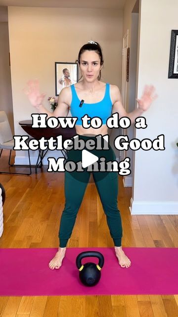 Emma | Kettlebell Coach on Instagram: "How to do a #kettlebellgoodmorning  This is a unique way to use a kettlebell. By getting it behind the body and hinging you really engage and strengthen the lower back muscles. This is one of the exercises I’m doing with my SheBeast clients this cycle and it’s really a group fave!  Go light when you try this to make sure you can get it down safely!  Have you tried the kettlebell good morning before?   #kettlebellexercises #kettlebelltutorial #kettlebellworkoutvideos #kettlebellworkoutvideo #kettlebellcoach #goodmorningexercise" Light Kettlebell Workout, Good Morning Workout, Good Morning Exercise, Kettlebell Workout Video, Kettlebell Workouts For Women, Good Mornings Exercise, Kettlebell Exercises, Lower Back Muscles, Back Fat Workout