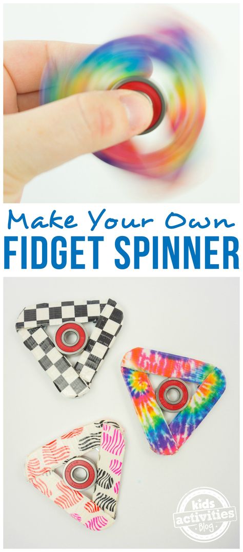 How to Make a Fidget Spinner from craft sticks! So easy and so much fun! This kid-friendly craft is perfect to make your own fidget spinner and customize it with duct tape. Duct Tape, Duct Tape Crafts, Spinners Diy, Craft Sticks, Kid Friendly Crafts, Diy Bricolage, Camping Crafts, Childrens Crafts, Fidget Spinner