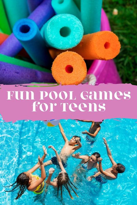 Totally Fun Pool Games for Teens + Tweens - Fun Party Pop Summer Pool Party Games, Fun Pool Games For Teens, Kids Pool Party Games, Kid Pool Party Ideas, Pool Party Games For Teens, Boys Pool Party Ideas, Diy Pool Games, Pool Bday Party, Teen Pool Party Ideas