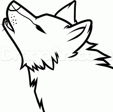 how to draw a howling wolf easy step 11 Wolf Drawing Easy, Drawing Wolf, Easy Pictures To Draw, Cool Easy Drawings, Cartoon Wolf, Wolf Sketch, Desen Realist, Easy Drawing Steps, Easy Drawings For Beginners