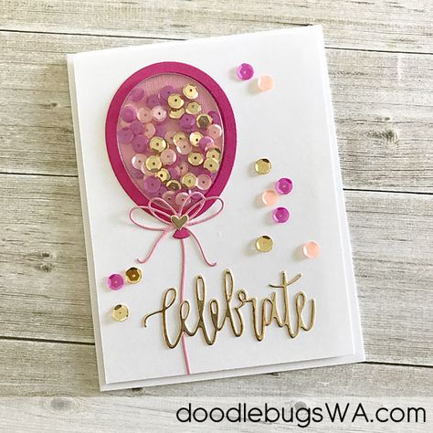 Creative Birthday Card Ideas, Shaker Cards Tutorial, Homemade Birthday Cards, Handmade Birthday Card, Hand Made Greeting Cards, Bday Cards, Birthday Card Design, 카드 디자인, Making Greeting Cards