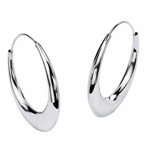 PRICES MAY VARY. Sterling Silver; Contains .20 grams of Sterling Silver Measures: 47 mm wide x 47 mm long x 7 mm high Includes gift box and drawstring pouch A must for everyone's wardrobe, these polished hoop earrings set the standard for fashion bugs of every age and taste. Crafted in sterling silver or 18k yellow gold plated sterling silver, the puffed hoops are hollow for lightweight, comfortable wear. 1 7/8" diameter. - 36816 Palm Beach Jewelry, Hoop Earring Sets, Electronics Jewelry, 925 Silver Jewelry, Silver Sterling, Sterling Silver Hoops, Gold Plated Sterling Silver, Sterling Earrings, Online Jewelry