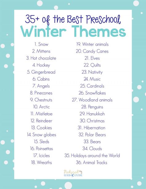 35+ Best Winter Preschool Themes, lesson plans, activities, and printables. Perfect for weekly or monthly themed learning or unit studies. Preschool book lists, preschool activities, art, and crafts. Winter preschool themes include literacy, math, STEM ideas and more. #preschool Montessori, January Lesson Plan Themes For Toddlers, January Curriculum Toddlers, January Classroom Themes, Daycare Weekly Themes, January Lesson Plans For Toddlers, Winter Preschool Themes, Kindergarten Plan, Preschool Theme Ideas