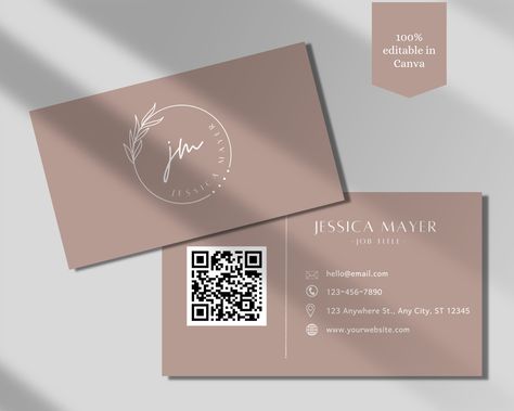 Business Card Ideas With Qr Code, Makeup Cards Business, Business Card Canva, Visit Cards Design, Qr Code Business Card Design, Visiting Cards Design Business, Unique Business Cards Creative, Visit Card Design, Business Cards With Qr Code