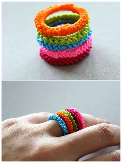 DIY Crochet Rings #jewelry Crochet Ring Patterns, Paisley Jewelry, Crochet Ring, Beau Crochet, Bracelet Crochet, Crochet Rings, Crochet Jewelry Patterns, Crochet Simple, Pattern Ring