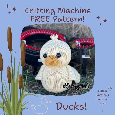 This FREE Duck pattern is a must have!!! ✅Quick and Easy ✅Customizable to a mallard duck ✅PDF available, links in bio ✅Just swipe ➡️ to get the full pattern! I am so excited to share this free Knitting Machine Duck Pattern with you and I can’t wait to see your makes! 💗 Special thanks to my amazing testers! This wouldn’t be possible without them. Please check out the tester appreciation photos on the last page. 💗 #knittingmachine #freepatterns #knittingmachineduck #amigurumipatten #sentrok... Knitting Machine Projects Free Pattern, Addi Knitting Machine Projects, Duck Stuffed Animal, Knitting Machine Tutorial, Addi Knitting Machine, Addi Express, Duck Pattern, Circular Knitting Machine, Knitting Machine Projects