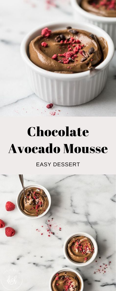 Essen, Avocado Mousse Recipe, Chocolate Avocado Mousse, Avocado Dessert, Chocolate Mouse, Avocado Mousse, Avocado Chocolate Pudding, Avocado Pudding, Avocado Chocolate Mousse