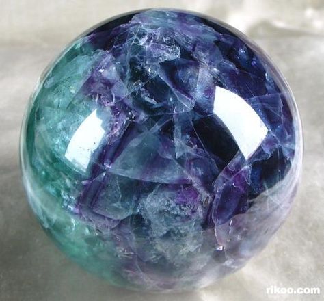 Purple-&-Green-Fluorite-Crystal-Ball- Marble Ball, Crystal Orb, Sphere Crystal, Crystal Balls, Green Fluorite, Pretty Rocks, Crystal Magic, Crystal Shapes, Fluorite Crystal