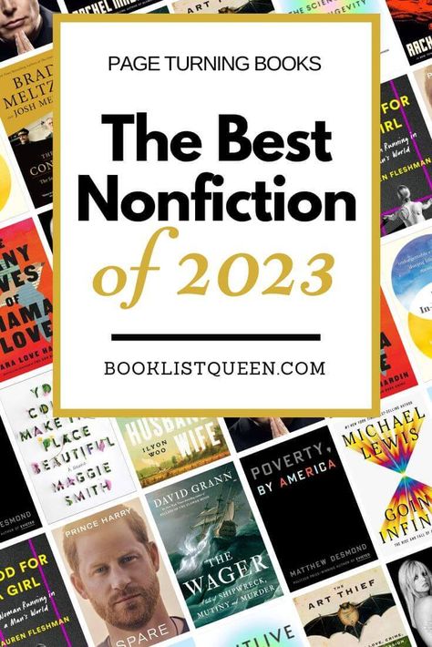 Curious about the best nonfiction books of 2023? Read stunning memoirs and learn more about history, science, or self-improvement with these must-read nonfiction books. Writing Nonfiction Books, Best Nonfiction Books, Historical Nonfiction Books, Best Non Fiction Books, Book Recommendations Fiction, Books Of 2022, Books Of 2023, Nonfiction Books For Kids, Best History Books