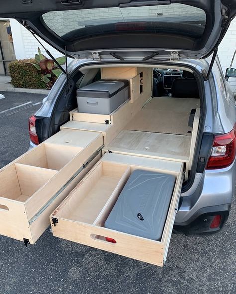 Car Camping Bed Ideas, Camping Car Setup, Car Camping Conversion, Car Camping Kitchen Organization, Car Camping Storage Ideas, 4runner Camping Conversion, Jeep Camper Conversion, Overland Vehicles Ideas, Suv Camping Conversion