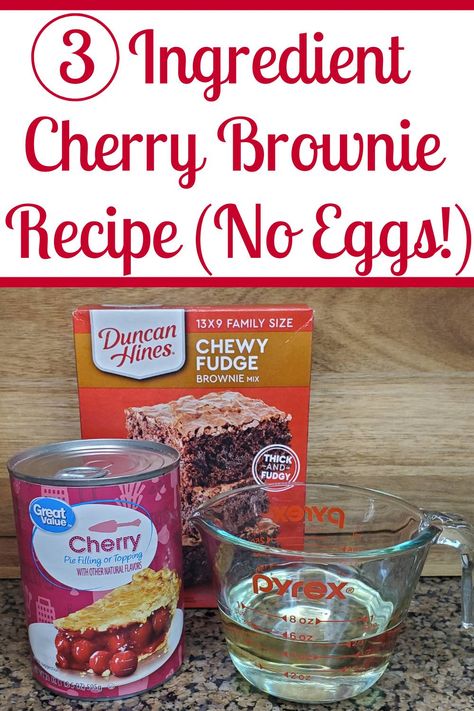 Pie, Easy Two Ingredient Dessert, Cherry Pie Brownies, Brownies And Cherry Pie Filling, Brownie With Cherry Pie Filling, Chocolate Cherry Brownies Easy, Cherry Brownies From Box Recipes, Cherry Pie Filling Brownies, Brownie Cherry Dessert